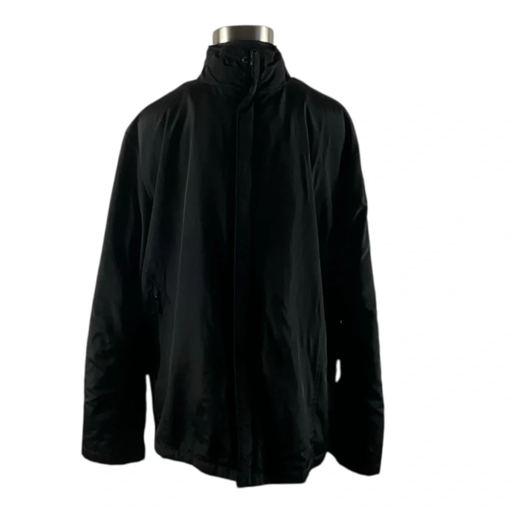 TUMI T TECH‎ Commuter Waterproof Hooded Men Plus Size Two Layer  Black Coat